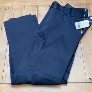 Banana Republic Sateen Navy Crop Pants